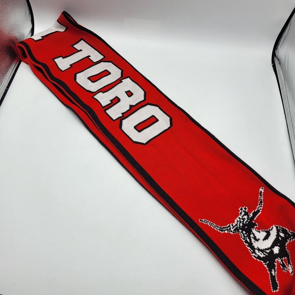 Team‎ Toro Muay Thai MMA Combat Sports Gym Knit Winter Scarf Red Black Bull Logo